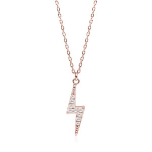 Lantisor argint placat cu aur roz fulger cu pietre DiAmanti Z1702NRG-DIA (Argint 925‰ 1,9 g.) Lantisor argint placat cu aur roz fulger cu pietre DiAmanti Z1702NRG-DIA (Argint 925‰ 1,9 g.)